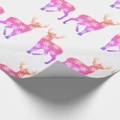 Herten Sneeuwvlokken Winter Feestdagen Verpakking Cadeaupapier (Hoek)