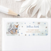 Herten Snowflakes Winter Retour Adres Etiket (Insitu)