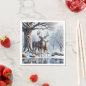 Herten staan bij Icy Pond Servet (Insitu)