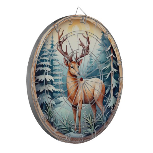 Herten Stag Dartboard Dartbord (Voorkant Links)