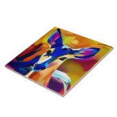 Herten Sweet Face Pop Art Style Tegel Trivet Tegeltje (Zijkant)