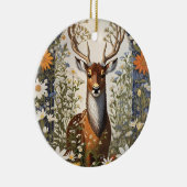 Herten te midden van madeliefjes keramisch ornament (Rechts)