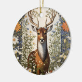 Herten te midden van madeliefjes keramisch ornament (Links)