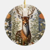 Herten te midden van madeliefjes keramisch ornament (Achterkant)