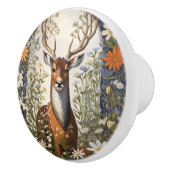 Herten te midden van madeliefjes keramische knop (Rechts)