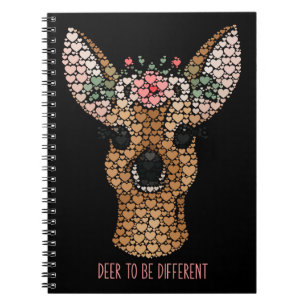 Herten te zijn Verschillende Doe 6x9 Spiral Notiti Notitieboek