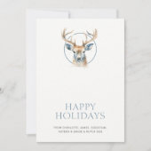 Herten thema Kerstmis gepersonaliseerd Feestdagenkaart (Voorkant)