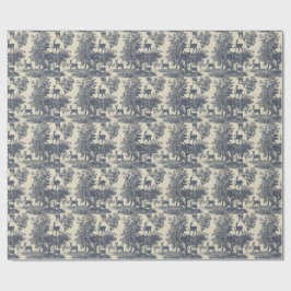 Herten Toile Patroon Boslandschap Botanisch Cadeaupapier