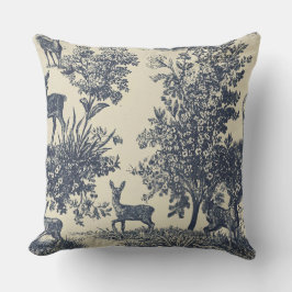 Herten Toile Patroon Boslandschap Botanisch Kussen