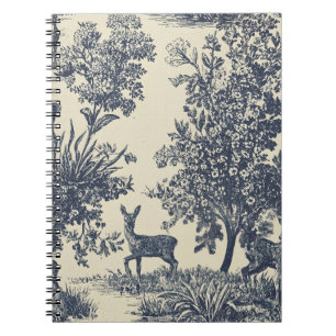 Herten Toile Patroon Boslandschap Botanisch Notitieboek