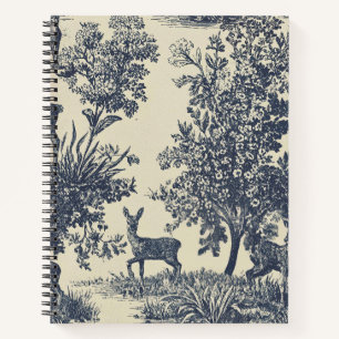 Herten Toile Patroon Boslandschap Botanisch Notitieboek