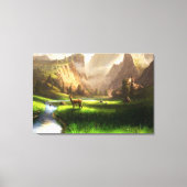 Herten Valley olieverfschilderij Print (Voorkant)