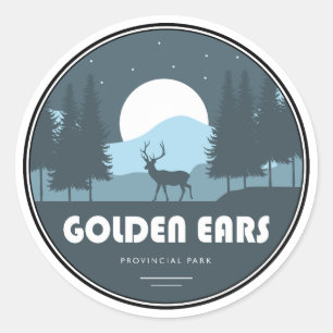 Herten van Golden Ears Provinciaal Park Ronde Sticker