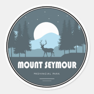 Herten van het provinciale park Mount Seymour Ronde Sticker