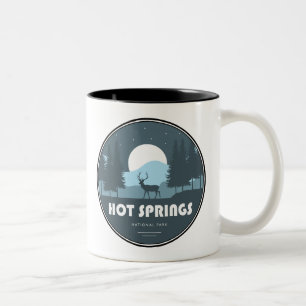 Herten van Hot Springs National Park Tweekleurige Koffiemok