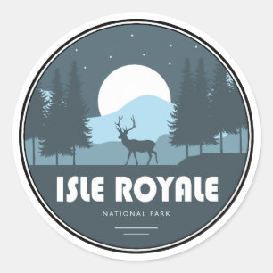 Herten van Isle Royale National Park Ronde Sticker