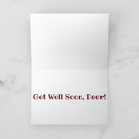 "Herten van Whitetail Woods" Wens U Beterschap Kaa Kaart (Binnen)