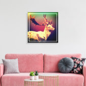 Herten veelhoek ontwerp canvas afdruk (Insitu (Woonkamer))