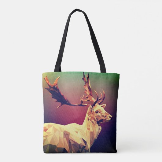Herten veelhoek ontwerp tote bag (Achterkant)
