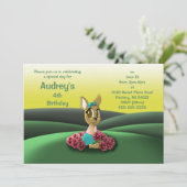 Herten verjaardagsfeestje kaart (Staand voorkant)