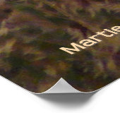 Herten verstoppen zich in droog gras poster (Hoek)