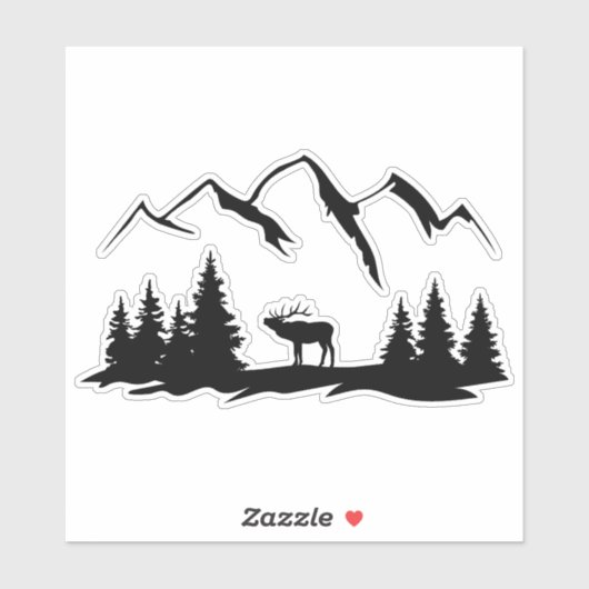 Herten vinyl Sticker. Sticker (Vel)