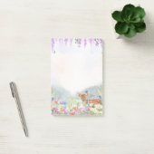 Herten, vlinder, lila's en voorjaarsbloemen post-it® notes (Kantoor)