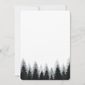 Herten Volwassen Verjaardagsfeest Bos Boom Uitnodi Kaart (Achterkant)