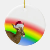 Herten voor de feestdagen keramisch ornament (Achterkant)