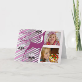 Herten Vrolijk en helder foto Wenskaart Feestdagen Kaart