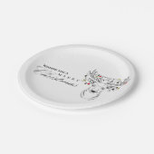 Herten Vrolijk Kerst Papier Borden Papieren Bordje (Gekanteld)