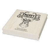 herten vrolijk kerstfeest, grote familie rubberstempel (Stempel)