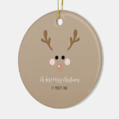 Herten! vrolijk kerstfeest keramisch ornament (Links)