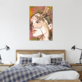 Herten Vrouw Canvas Print (Insitu (Slaapkamer))
