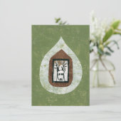 Herten wachten op je om Wenskaart te verlaten Kaart (Staand voorkant)