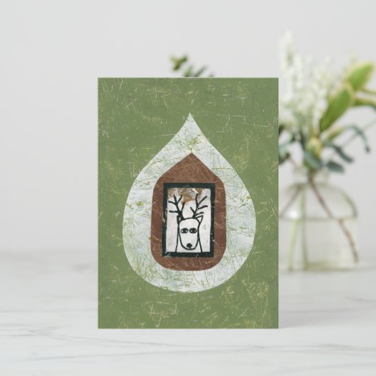 Herten wachten op je om Wenskaart te verlaten Kaart (Staand voorkant)
