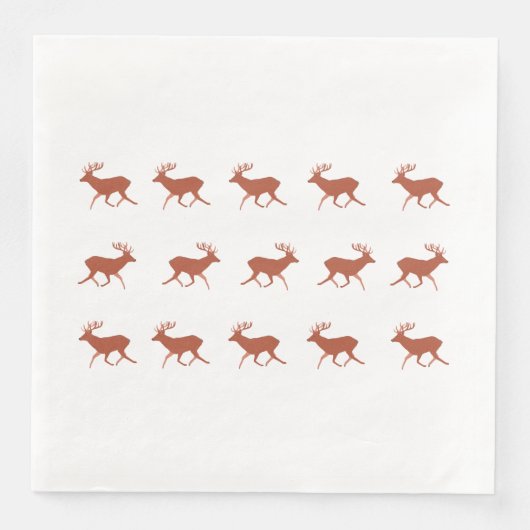 Herten Wandelen Festief Patroon Servet (Voorkant)