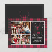 Herten wat een jaar! | 3 Foto Plaid Vakantiefoto Briefkaart (Voorkant / Achterkant)