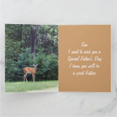 Herten wensen zoon een gelukkige Vaderdag Kaart (Binnen)
