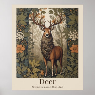 Herten Wetenschappelijke naam Wildlife Poster