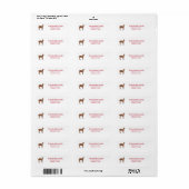 Herten Wilderness Illustratie Retouradres Etiket (Full Sheet)