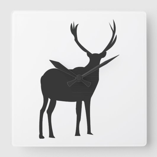 Herten Wildlife Gewei Herten Vierkante Klok (Voorkant)