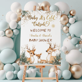 Herten Winter Bos Baby Shower Welkomstbord Acryl Bord