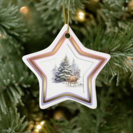 Herten Winter Bos Ster Ornament