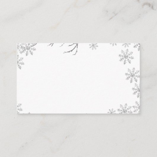 Herten Winter Onederland 1e Verjaardag Details Kaa Informatiekaartje (Achterkant)