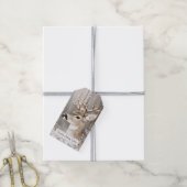 Herten Winter Sneeuw Kerstmis Cadeaulabel (Met Touw)