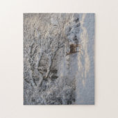 Herten Winter Sneeuwsfeer Puzzel (Verticaal)