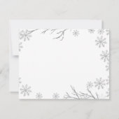 Herten Winter Sneeuwvlokken ONEderland Verjaardag Bedankkaart (Achterkant)