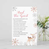 Herten Winter Sneeuwvlokken Vind het Gastenspel (Staand voorkant)