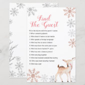 Herten Winter Sneeuwvlokken Vind het Gastenspel (Voorkant / Achterkant)